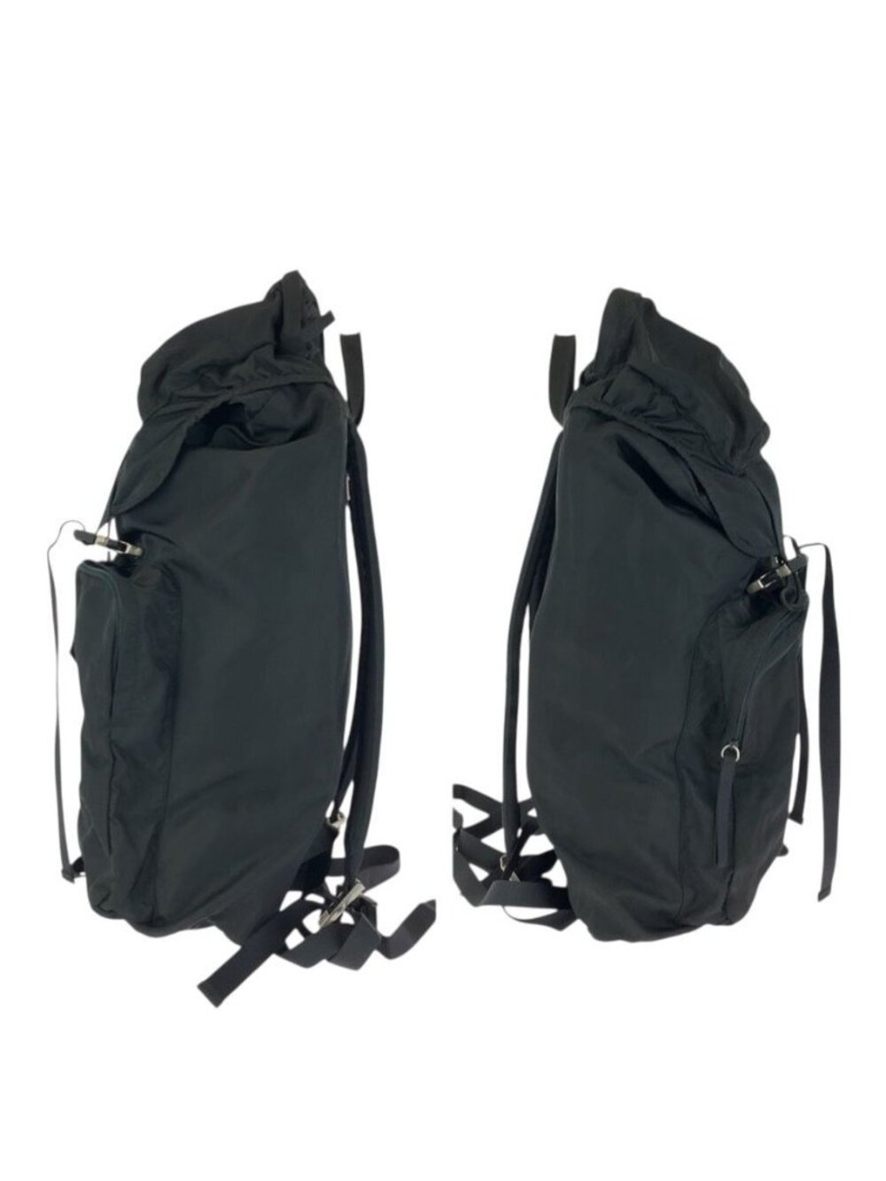 Prada Tessuto Black Silver Nylon Backpack - Picture 8 of 9